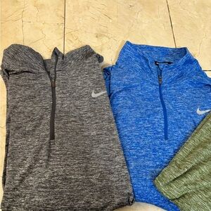 Nike Blue Dri-FIT Running Top 3( black, green,blue